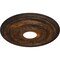 Ekena Millwork Galway Ceiling Medallion (Fits Canopies up to 3 1/4"), Hand-Painted Rust, 15 3/4"OD x 3 1/4"ID x 1"P CM15GARUS - alternate 3